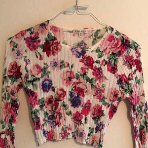 Ronny Kobo floral crop top